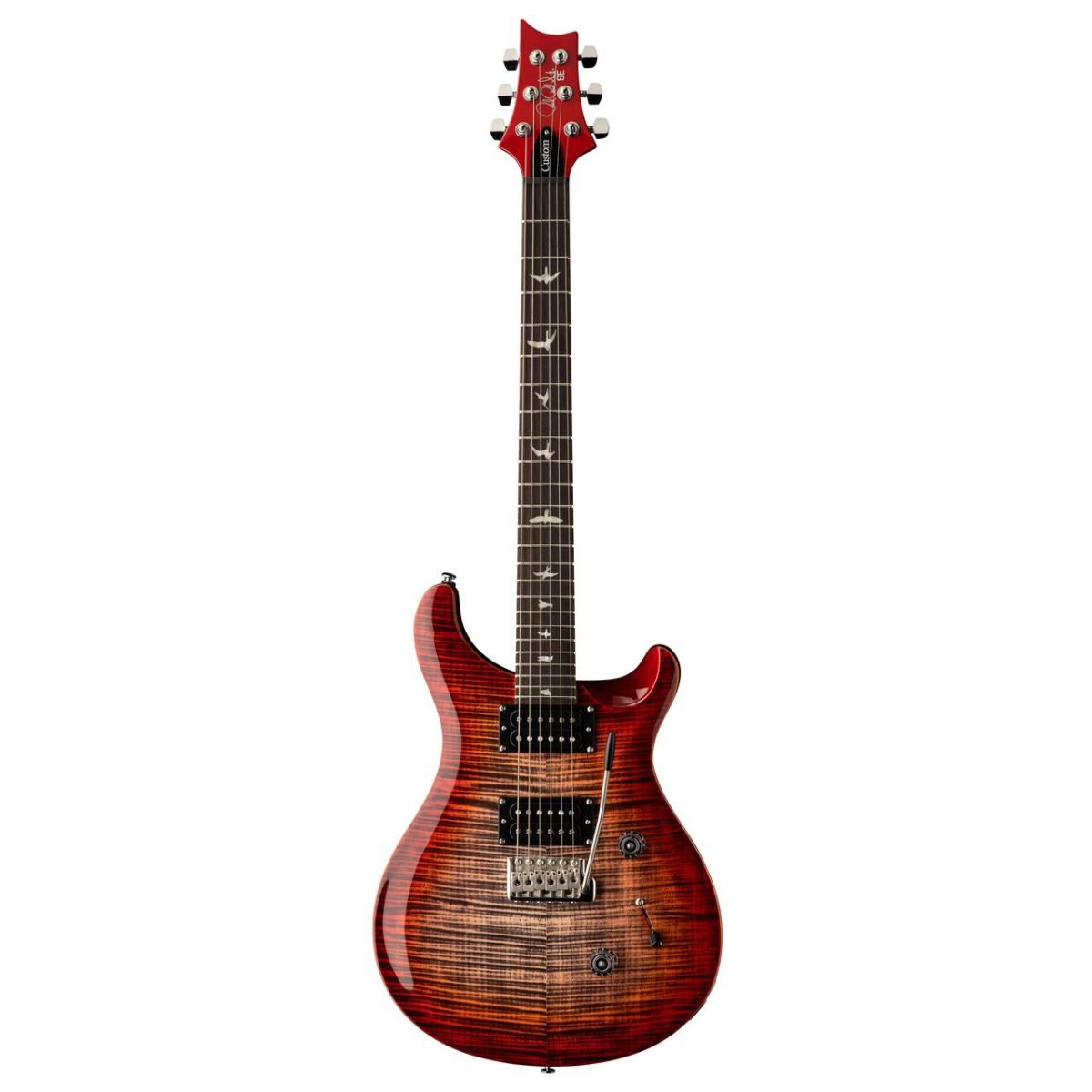 PRS SE Custom 24 Electric Guitar; Charcoal Cherry Burst