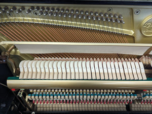 Second Hand Kemble K121ZT Upright Piano in Polished Ebony with Height Adjustable Stool Serial No: 313268