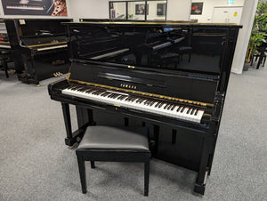 RECONDITIONED AS NEW Yamaha U3 Upright Piano; Polished Ebony: Serial No: H1477984