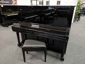 RECONDITIONED AS NEW Yamaha U3 Upright Piano; Polished Ebony: Serial No: H1477984