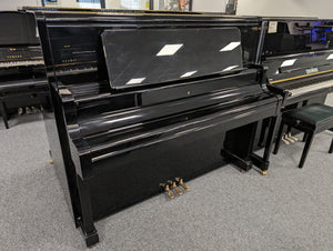 Second Hand Kawai US55 Upright Piano; Polished Ebony: Serial No: 1923385