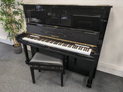 Yamaha UX (upgraded U3) Upright Piano in Polished Black Serial No: 2408434 | RECONDITIONED AS NEW
