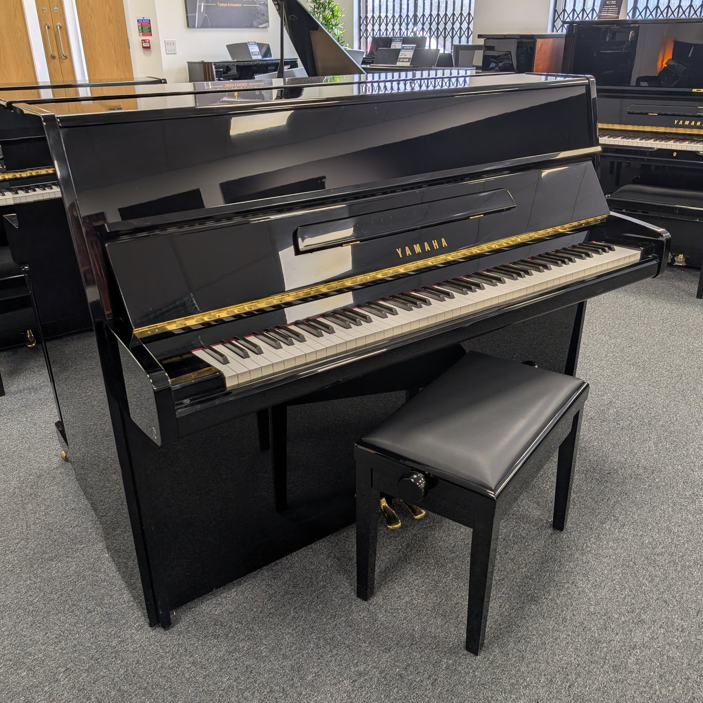 Yamaha P116 Upright Piano In Polished Ebony: Serial No: 4286439 | Second Hand