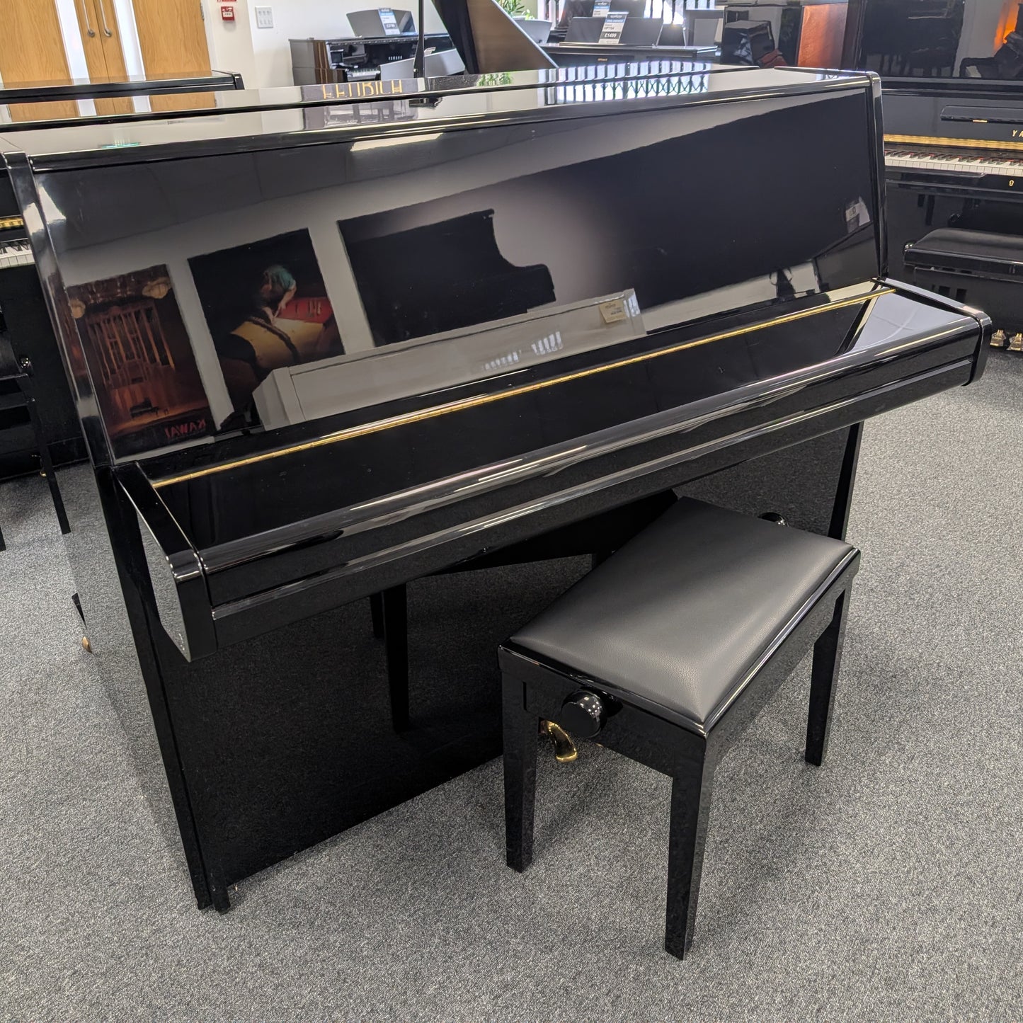 Yamaha P116 Upright Piano In Polished Ebony: Serial No: 4286439 | Second Hand