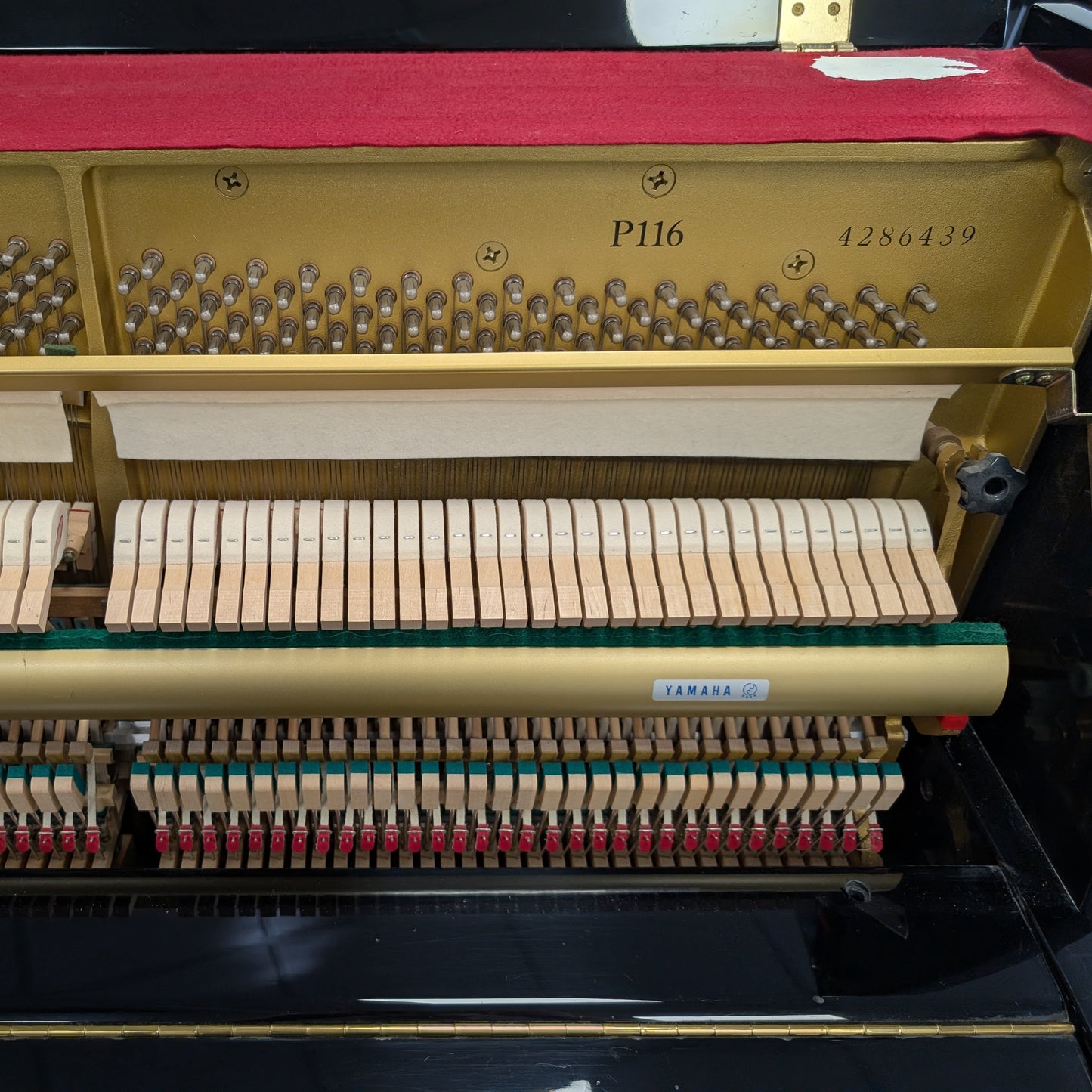 Yamaha P116 Upright Piano In Polished Ebony: Serial No: 4286439 | Second Hand