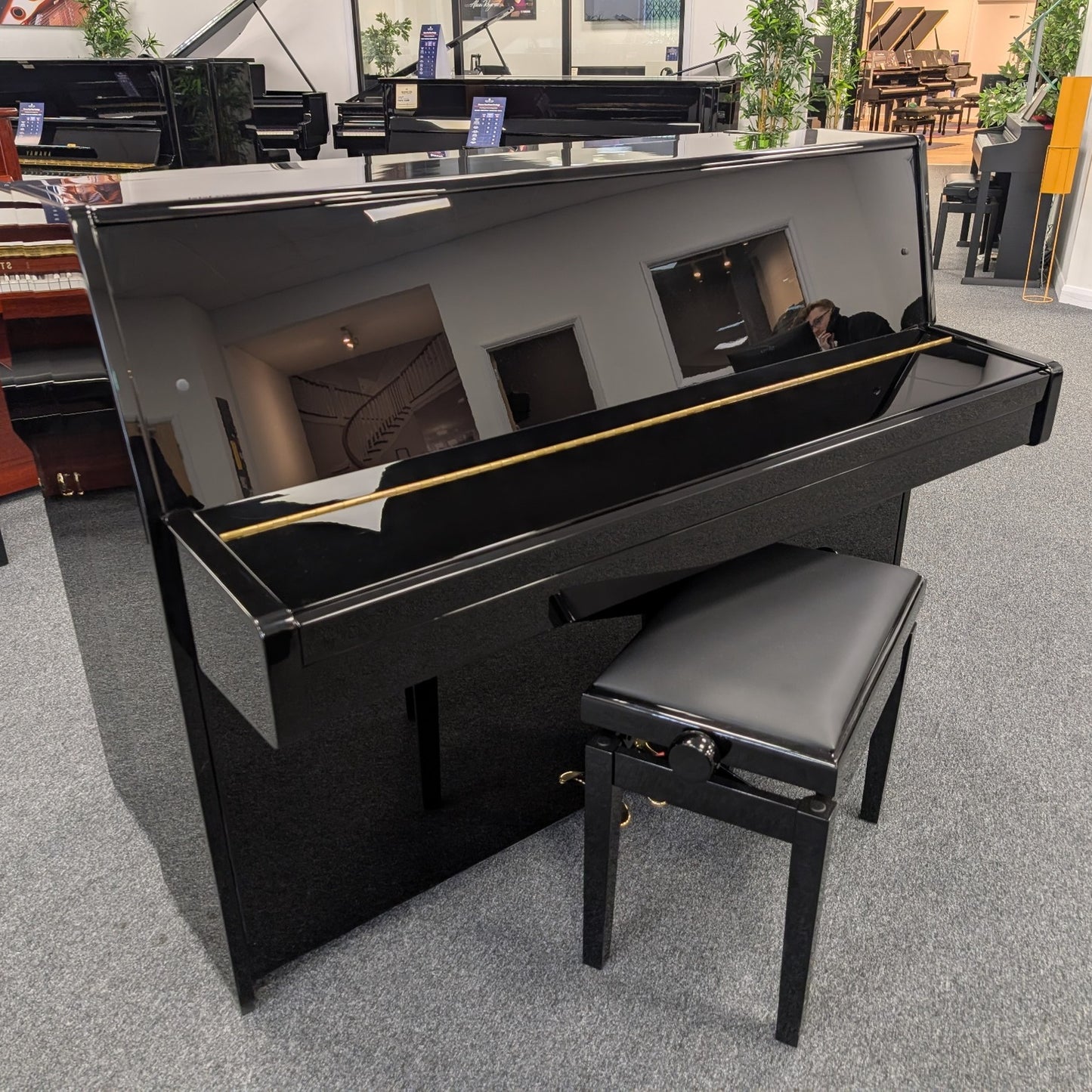 Kawai K15E Upright Piano in Polished Ebony: Serial No: F125074 | Second Hand