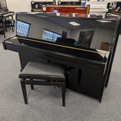 Kawai K15E Upright Piano in Polished Ebony: Serial No: F125074 | Second Hand