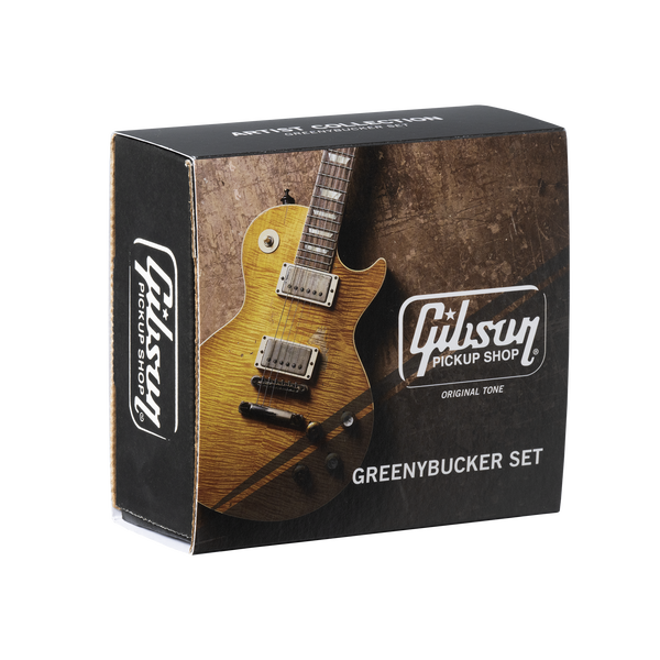 Gibson Kirk Hammett Greenybucker Set (Double black, Nickel cover, Unpotted, Rhythm pickup reverse polarity, T: 8.7k, R: 8.3K, Alnico 2)