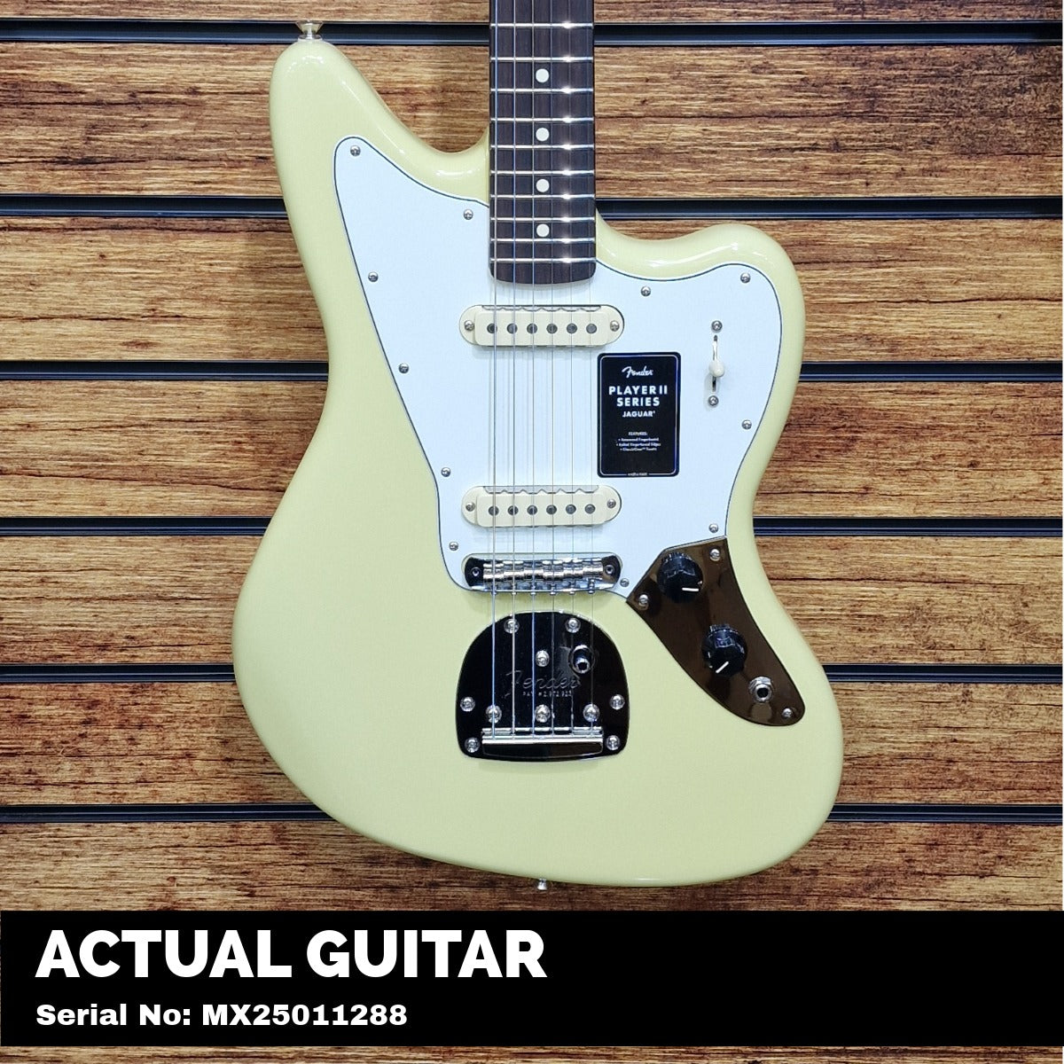 Fender Player II Jaguar; Rosewood Fingerboard; Hialeah Yellow | With FREE Gigbag