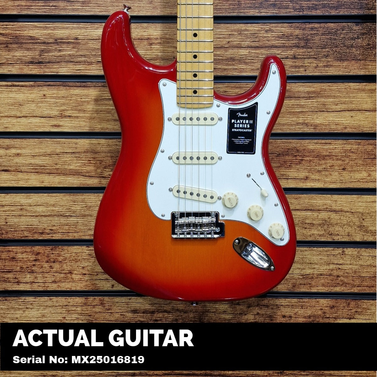 Fender Player II Stratocaster; Maple Fingerboard; Aged Cherry Burst | With FREE Gigbag