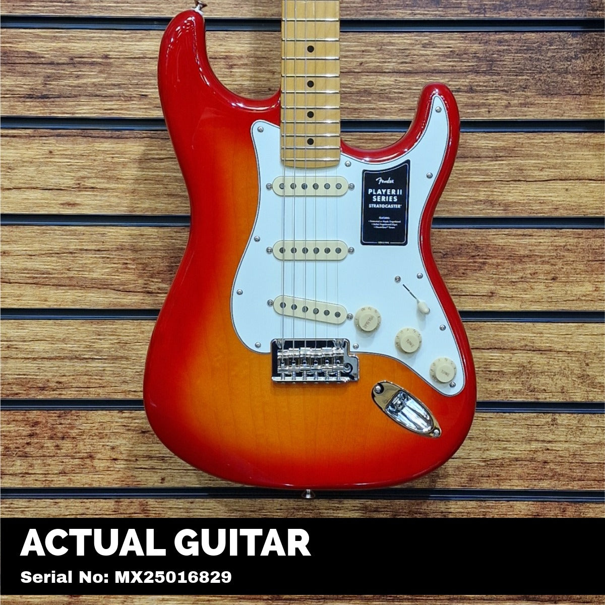 Fender Player II Stratocaster; Maple Fingerboard; Aged Cherry Burst | With FREE Gigbag