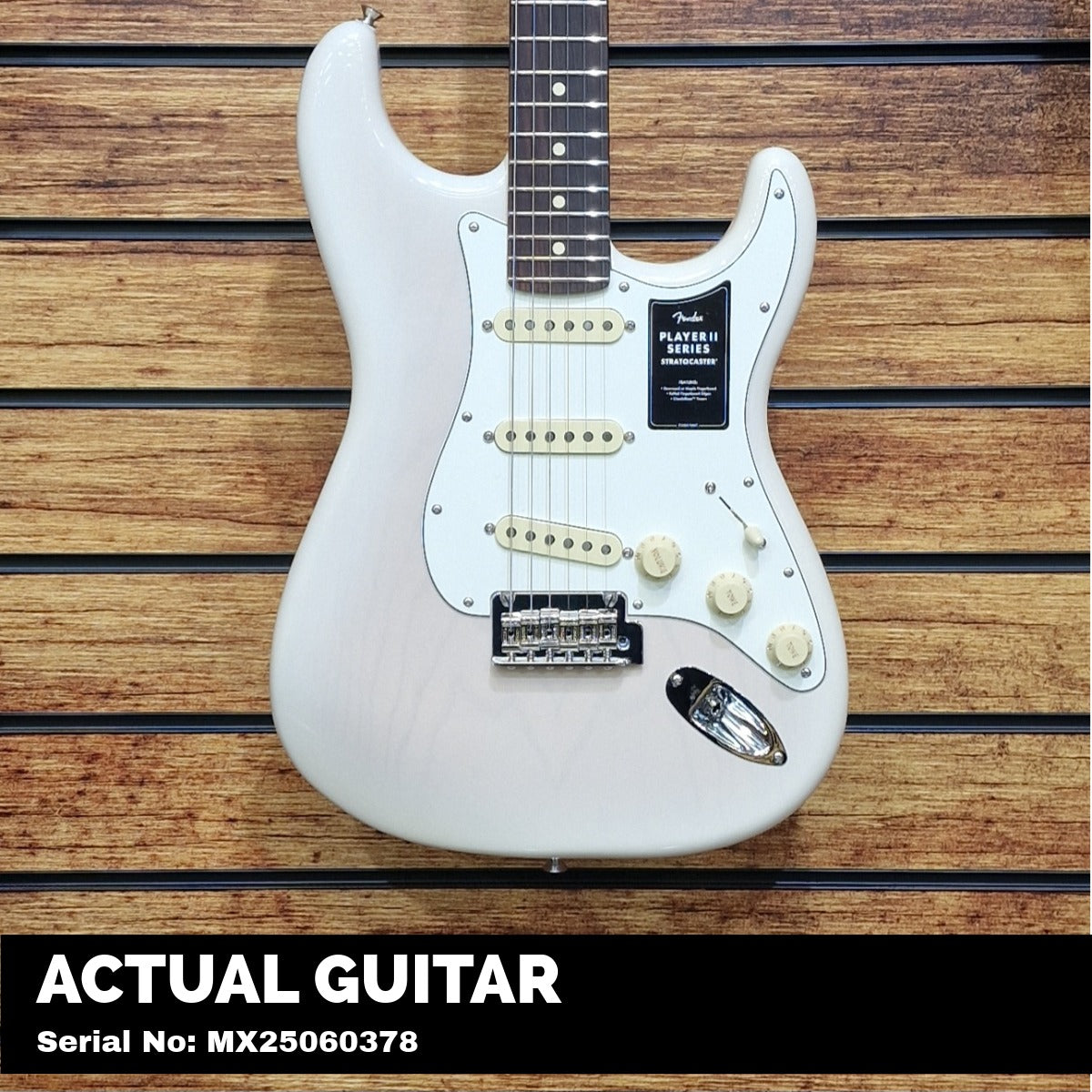 Fender Player II Stratocaster; Rosewood Fingerboard; White Blonde | With FREE Gigbag