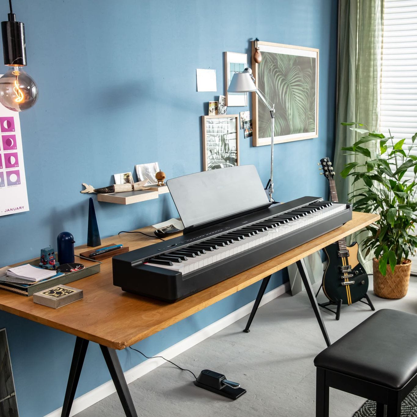 Yamaha P225 Black Piano Upgraded Package | Bonners Music