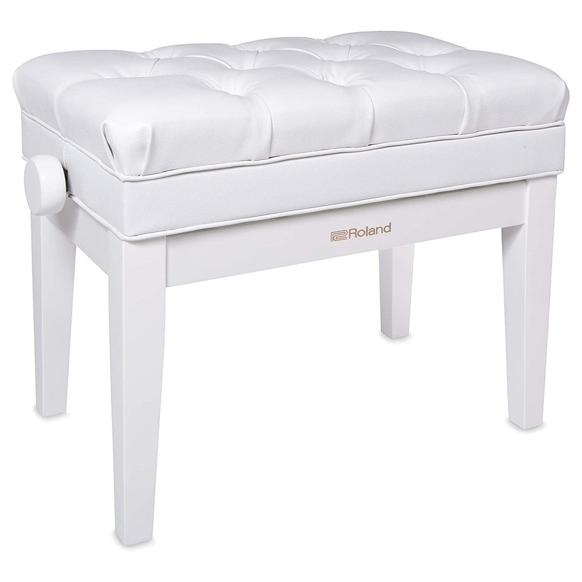 Roland RPB-500PW Piano Bench; Polished White Vinyl Seat