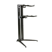Quiklok SL919 Two Tier Stage Piano & Keyboard Stand; Black