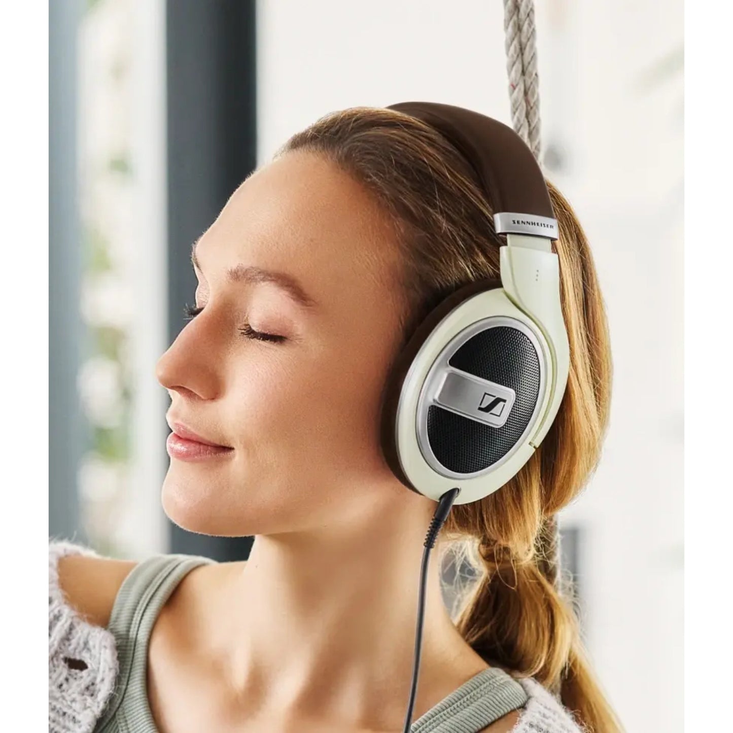 Sennheiser HD-599 Around-Ear Open Back Headphones - Ivory