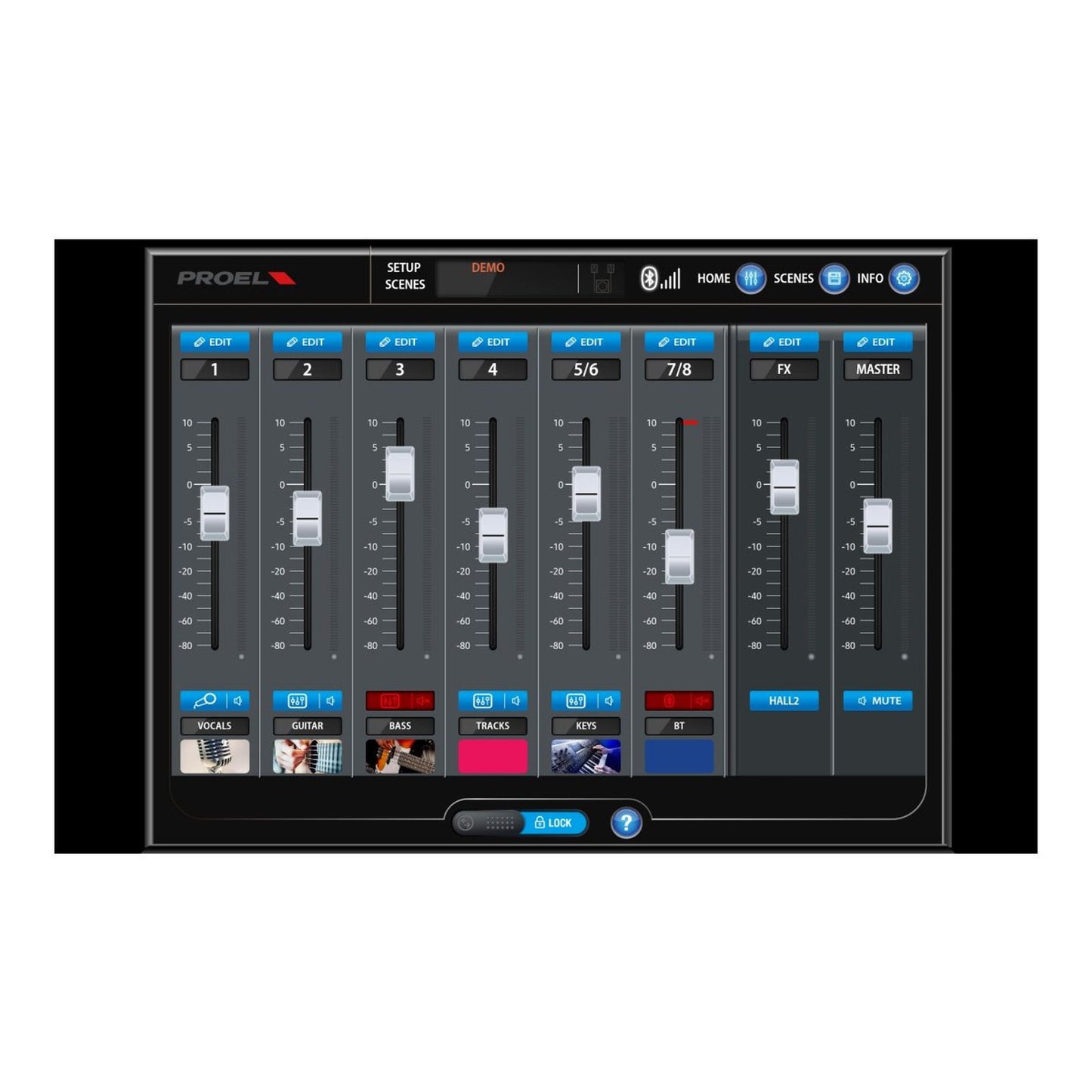 Proel Session700 1400W Compact Portable Array System with Digital Mixer