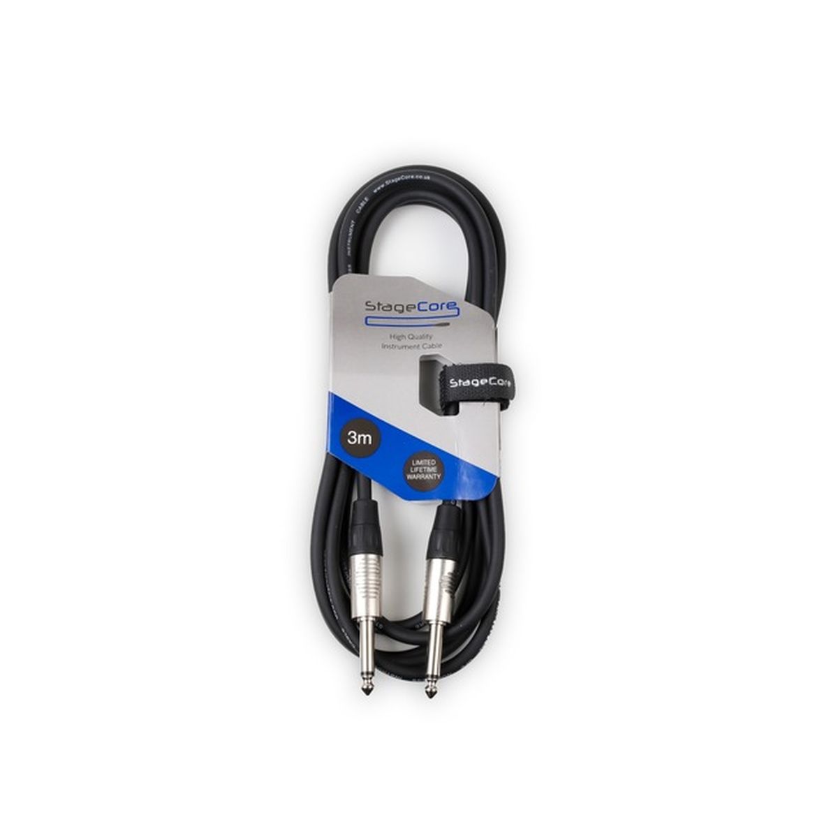 StageCore 100 3m JACK to JACK Guitar Cable; Black