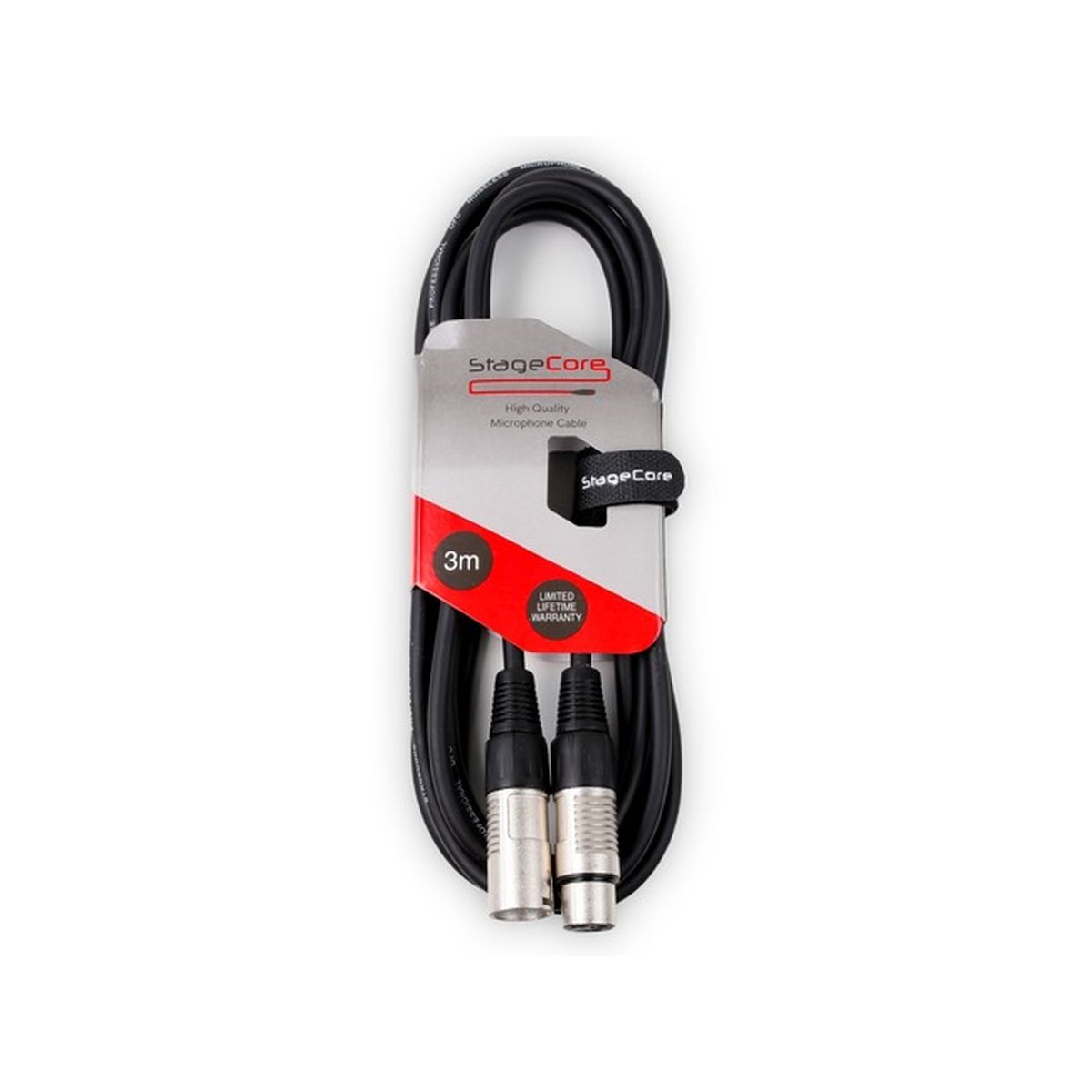 StageCore 350 3m XLR to XLR Mic Cable; Black