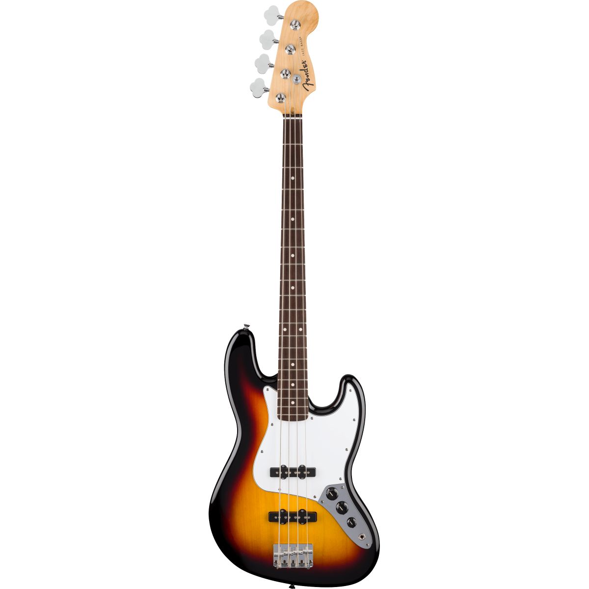 Fender Standard Jazz Bass; Laurel Fingerboard, White Pickguard, 3-Color Sunburst