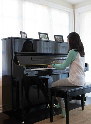 Yamaha U1 TA3 Transacoustic Upright Piano; Polished Ebony