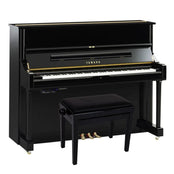 Yamaha U1 TA3 Transacoustic Upright Piano; Polished Ebony