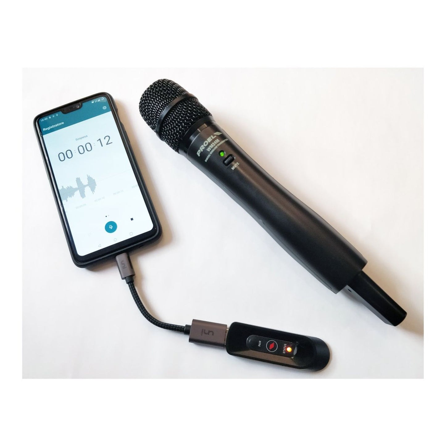 Proel U24H 2.4 GHz Wireless Microphone System; Handheld