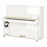 W. Hoffmann Tradition T128 Upright Piano in Polished White with Vario Duet Silent System