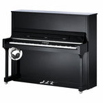 W. Hoffmann Tradition T128 Upright Piano in Polished Black with Chrome Fittings with Vario Duet Silent System