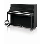 W. Hoffmann Professional P114 Upright Piano in Polished Ebony with Vario Duet Silent System