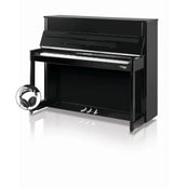 W. Hoffmann Professional P114 Upright Piano in Polished Ebony with Vario Duet Silent System