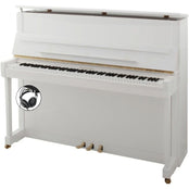 W. Hoffmann Professional P114 Upright Piano in Polished White with Vario Duet Silent System