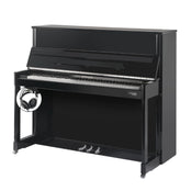W. Hoffmann Professional P120 Upright Piano in Polished Ebony with Vario Duet Silent System