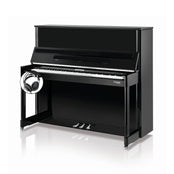 W. Hoffmann Professional P126 Upright Piano in Polished Ebony with Vario Duet Silent System