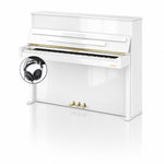 W. Hoffmann Vision V4 Upright Piano in Polished White with Vario Duet Silent System