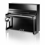 W. Hoffmann Vision V6 Upright Piano in Polished Ebony with Chrome Fittings with Vario Duet Silent System