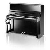 W. Hoffmann Vision V6 Upright Piano in Polished Ebony with Chrome Fittings with Vario Duet Silent System