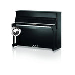 W. Hoffmann Tradition T122 Upright Piano in Polished Black with Chrome Fittings with Vario Duet Silent System