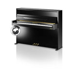 C. Bechstein Academy A2 Upright Piano in Polished Ebony with Vario Duet Silent System