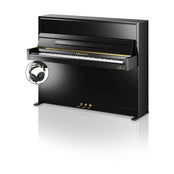 C. Bechstein Academy A4 Upright Piano in Polished Ebony with Vario Duet Silent System