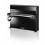 C. Bechstein Academy A4 Upright Piano in Polished Ebony with chrome Fittings with Vario Duet Silent System