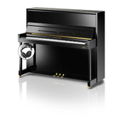 C. Bechstein Academy A6 Upright Piano in Polished Ebony with Vario Duet Silent System