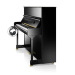 C. Bechstein Residence R6 Style Upright Piano in Polished Ebony with Vario Duet Silent System