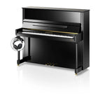 C. Bechstein Residence R6 Elegance Upright Piano in Polished Ebony with Vario Duet Silent System