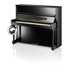 C. Bechstein Concert C6 Upright Piano in Polished Ebony with Vario Duet Silent System