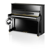 C. Bechstein Concert C6 Upright Piano in Polished Ebony with Vario Duet Silent System