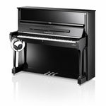 C. Bechstein Concert C6 Upright Piano in Polished Ebony with Chrome Fittings with Vario Duet Silent System