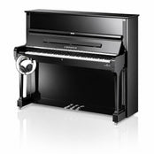 C. Bechstein Concert C6 Upright Piano in Polished Ebony with Chrome Fittings with Vario Duet Silent System
