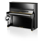 C. Bechstein Concert C8 Upright Piano in Polished Ebony with Vario Duet Silent System