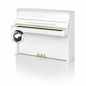 W. Hoffmann Vision V8 Upright Piano in Polished White with Vario Duet Silent System
